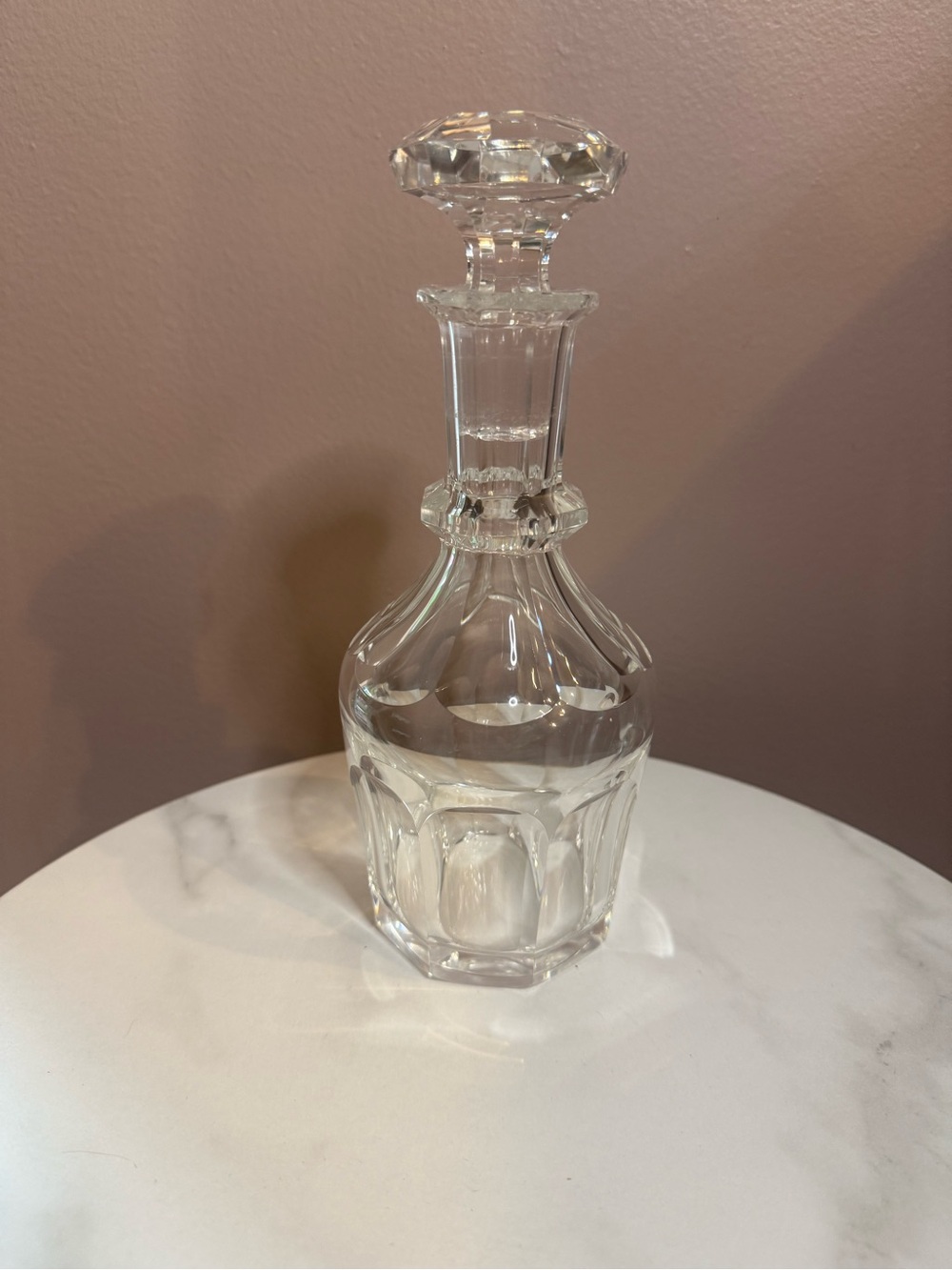 Cut Crystal Decanter - Clear Glass